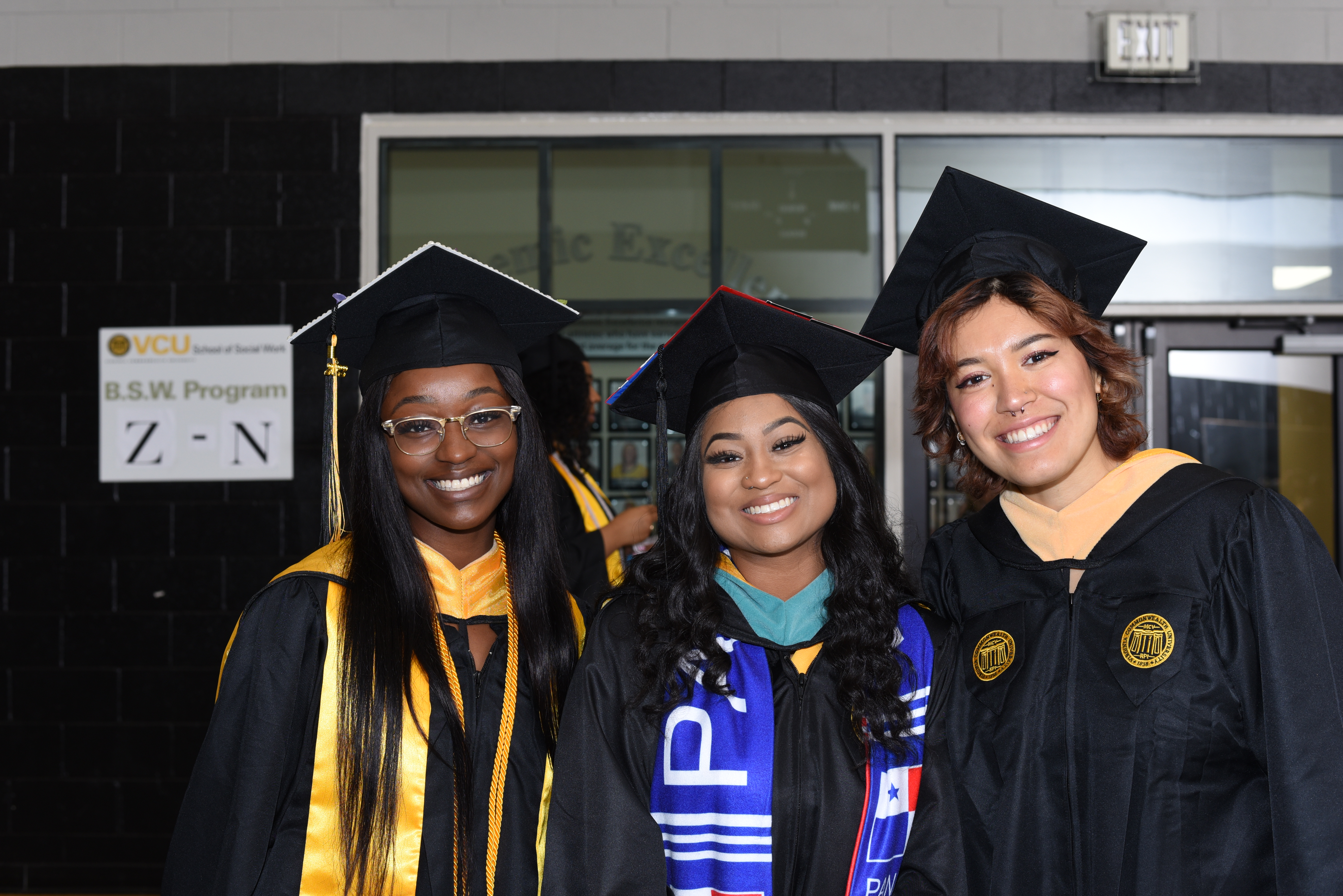 VCU School of Social Work graduates at the May 2022 Commencement ceremony.